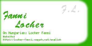 fanni locher business card